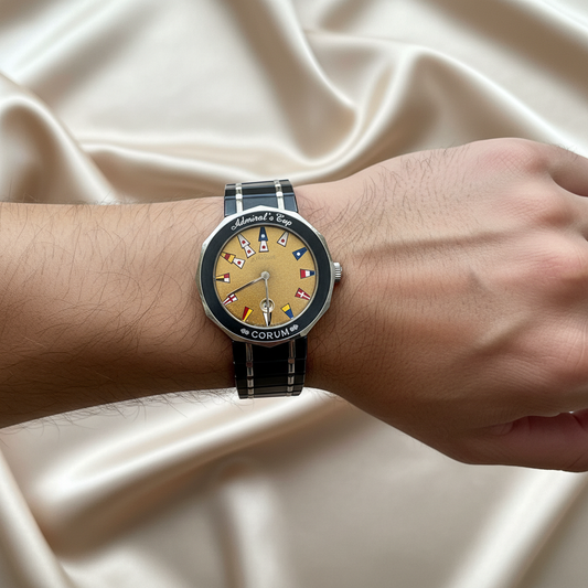 Vintage Corum Admiral's Cup Watch - Gold Dial 35mm (2000s)