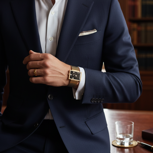 Classy man wearing Longines watch