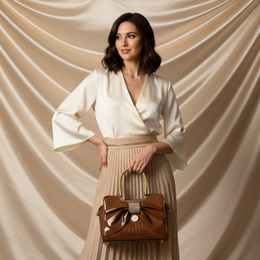 Lifestyle shot with brunette model