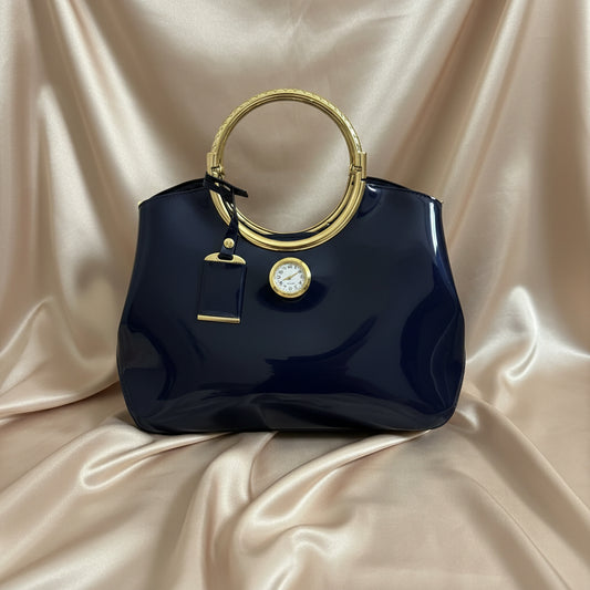The Time is Now Purse- Navy