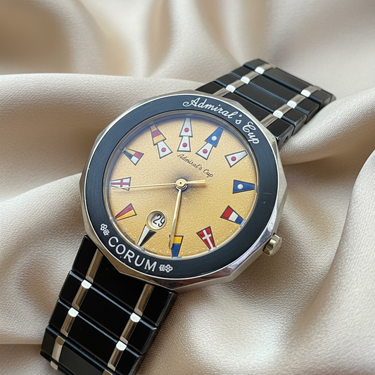 Vintage Corum Admiral's Cup Watch - Gold Dial 35mm (2000s)