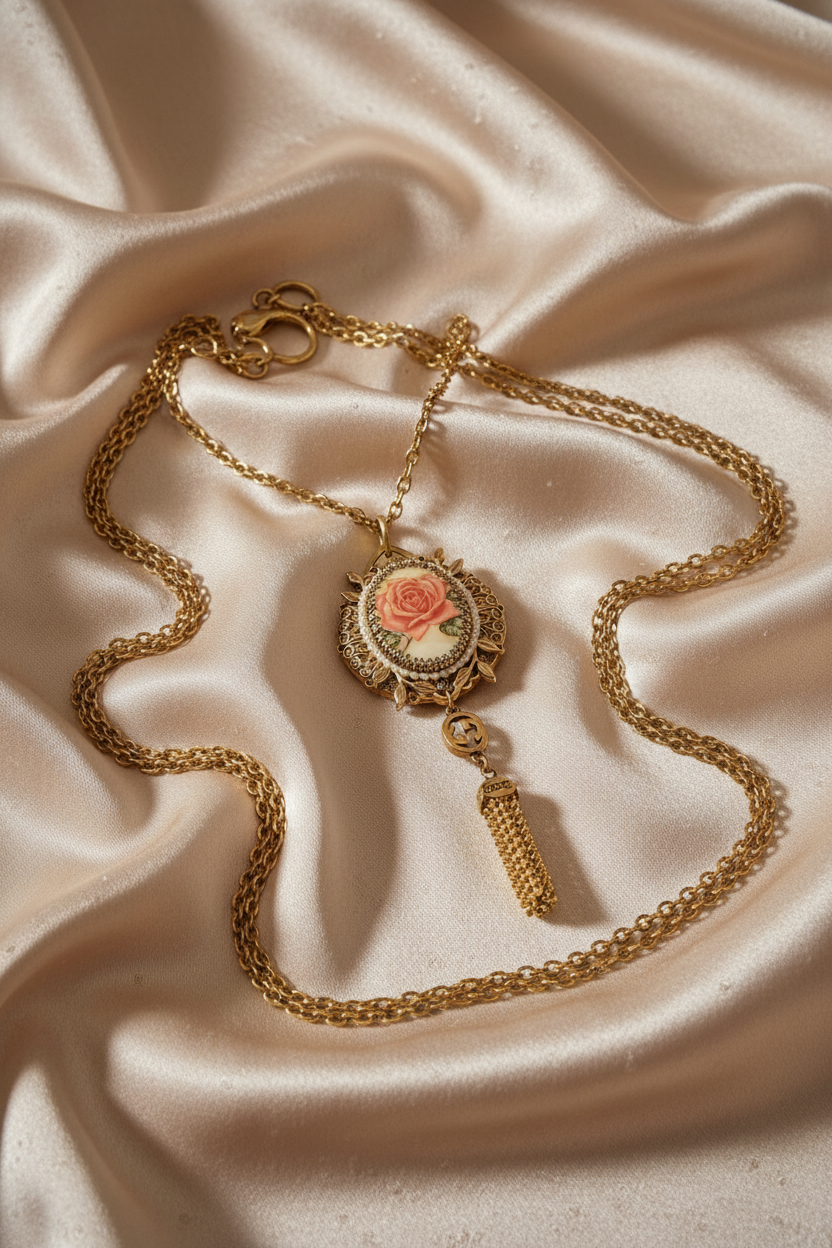 Vintage Lucerne Pocket Watch with Gucci Tassel - Product Photo