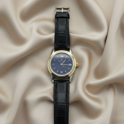 Watch on beige satin - front view